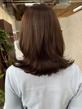 オズ 郡山桑野店(OZ) 黒髪ボブルフネビージュ小顔ワンレン