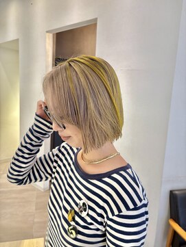 ソワン ドゥ ブレス コフレ あべの店(soin de brace×coffret) ホワイトグレージュ×レモンイエロー