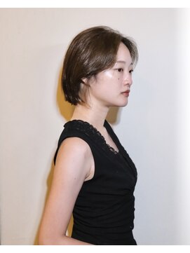 ランプ 代官山(the lamp) ブリーチなしショートレイヤーパーマアッシュ前髪レイヤー