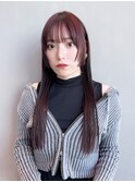 ロングくびれヘア韓国ヘア顔周りレイヤー_F40567