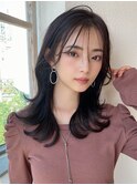 【20代30代】さりげないナチュラルレイヤー/小顔/黒髪/暗髪