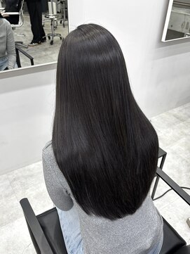 韓国顔まわりレイヤーカットグレージュオリーブベージュブラウン