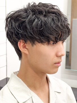 エルマーク 梅田(L-MARK) 波巻きスパイラル/men's/ツイストスパイラル/メンズパーマ/学割