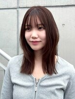 ステイゴールド(STAYGOLD)&nbsp;顔周りカット レイヤー 前髪カット ブラウンカラー 10代20代