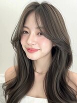 カバーヘア ブリス 戸田公園西口店(COVER HAIR bliss)&nbsp;バレイヤージュカラー/韓国巻きロングヘア/20代30代p戸田公園