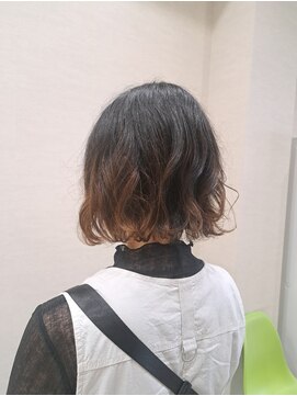 インス 奈良柏木店(INCE) パーマ風切りっぱなしボブ