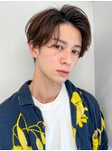 大人男性メンズカットニュアンスセンターパートナチュラル