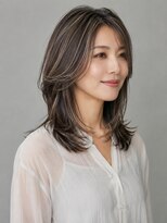 トリニティ(trinity) ブリーチ ハイライト 白髪ぼかし グレージュ 大人カラー 豊見城