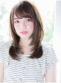 NORA【ERI】ツヤモテ髪小顔前髪ナチュラルストレートセミロング