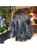 ダブル アンダーバー サロン(W_SALON) 【W_SALON 河原町】ブルー/ダークグレー