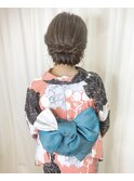 浴衣☆シニヨンスタイル