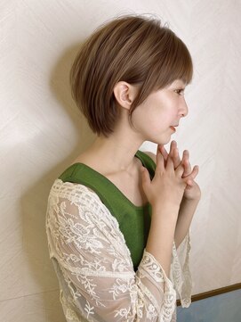 ロンド ストラーダ 心斎橋(Lond strada) ショート×ハイライト白髪ぼかし×シルキーベージュ[心斎橋]