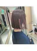 纏まる 切りっぱなしボブ