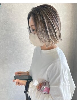 ムード カナザワ(mood kanazawa) ミニボブ◎バレイヤージュ