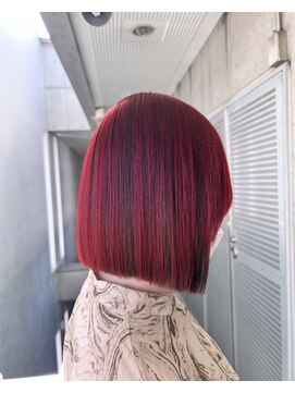 ガルボヘアー 名古屋栄店(garbo hair) #アンブレラカラー#チェリーレッド#ボブ#10代#20代#名古屋