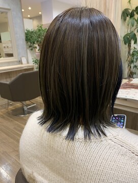 エバーグリーン(ever Green) インナーカラー×ネイビー