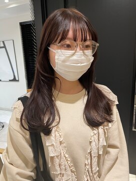 ガリカ 渋谷(Gallica) 【mami】大人ゆるふわラベンダーココアブリーチなしダブルカラー