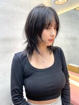 ロンドポレール 北千住(Lond polaire)&nbsp;ミニボブレイヤー/レイヤーカット/ダークアッシュ/顔周り