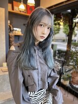 リノショアーズ 日本大通り店(RINOSHORES)&nbsp;ロングレイヤーペールグレージュ透明感カラー