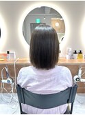 艶髪酸性ストレート　丸みボブ