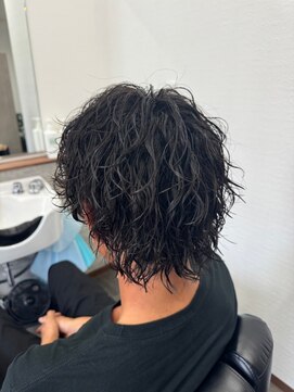 エイト(AITE) ベリーショート/ダークアッシュ/ニュアンスパーマ/韓国マッシュ