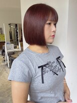 ヘアーアイストゥーレ(HAIR ICI TRE)&nbsp;ピンクカラー 大人ボブ 担当渡辺聖
