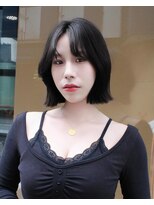 ロビー 表参道(ROBBY) 切りっぱなしボブ / 艶感グレージュ