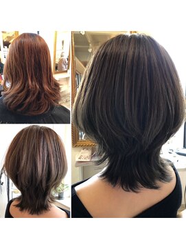 アンジュデメール(Ange'de Mer) ハイライト・ショート・白髪染め・白髪ぼかし・髪質改善