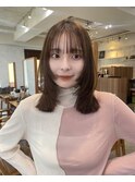 姫カットレイヤー似合わせカットミディアムストレートニュアンス
