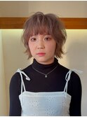 hair by ryu 【マッシュウルフ　ピンクミルクティー】