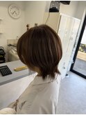 伸ばしかけのスタイルにもレイヤーを入れて軽く◎