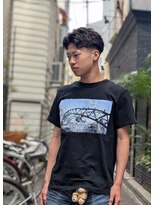クフィア メンズヘアー カンポ 難波店(CUFFIA MEN'S HAIR CAMPO)&nbsp;スペインカールブルーブラックフェザーパーマパーマメンズ