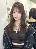ミニウルフレイヤーカット顔周り前髪韓国ミディアムロング/池袋