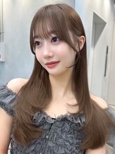 フォト 新宿三丁目(foto) ミニウルフチェリーブラウンブリーチなし前髪ミディアム/新宿
