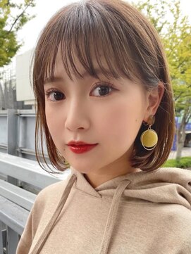 サンド 名古屋(sand) アプリコットオレンジくびれヘアハイライトカラー名古屋ショート