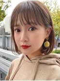 アプリコットオレンジくびれヘアハイライトカラー名古屋ショート