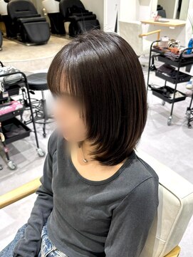 ブランシュ 南行徳店(BLANCHE) ハッシュボブ/ヘーゼルグレージュ/レイヤーカット/佐久間凪沙