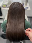 セミロング　ココアベージュ　髪質改善 Period.松阪