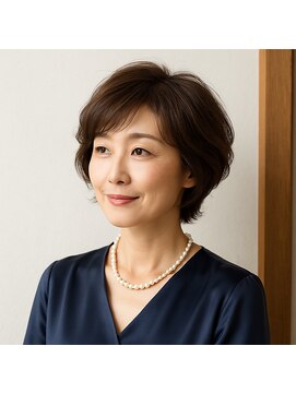 スープレックス ヘアーデザイン(SOUPREX HAIR DESIGN) エレガントミセスブローショートボブ　20代 30代 40代 50代 60代