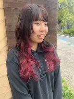 アンツ ヘアーアンドリゾート 辻堂本店(ANT'S Hair and Resort) 10代20代/ワンホンレイヤー/ミルクティーブロンド/ダークブルー