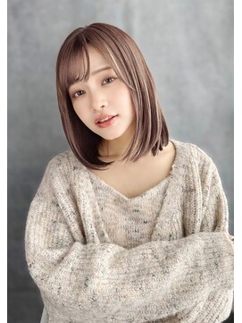 ヘアーアンドスマイル バル(hair&smile Baru) ツヤ感ベージュボブ
