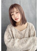 ヘアーアンドスマイル バル(hair&smile Baru) ツヤ感ベージュボブ