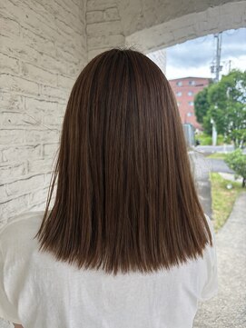 エクファ ヘア シェリル 草津 南草津店(ex-fa hair cherir) ワンホンレイヤー/ミルクティーブロンド/ダークブルー/南草津