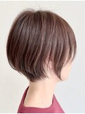 丸みショートボブ顔周りカットレイヤーカット髪質改善縮毛矯正