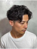 リバースセンターパート/ニュアンスパーマ/ダウンバング/茗荷谷