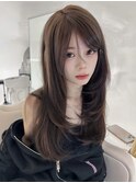 縮毛矯正で艶感◎ハッシュカットで盛れる顔まわり
