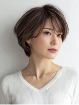 Heart's美人設計と白髪ぼかし専門店 青山表参道店 脱白髪染め/ショートヘア【ハーツ】&nbsp;白髪ぼかし脱白髪染め似合わせショートボブ40代50代60代