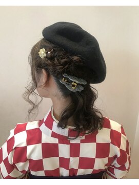 モードケイズ 尼崎店(MODE K's) レトロなおしゃれ女子　着物ベレー帽セットアレンジ