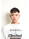 サイドパートショートセミウェットワイルドツーブロックテクノ61