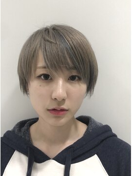 ミモザワークス(Mimosa Works) ホワイトグレージュ×ブルーハイライト